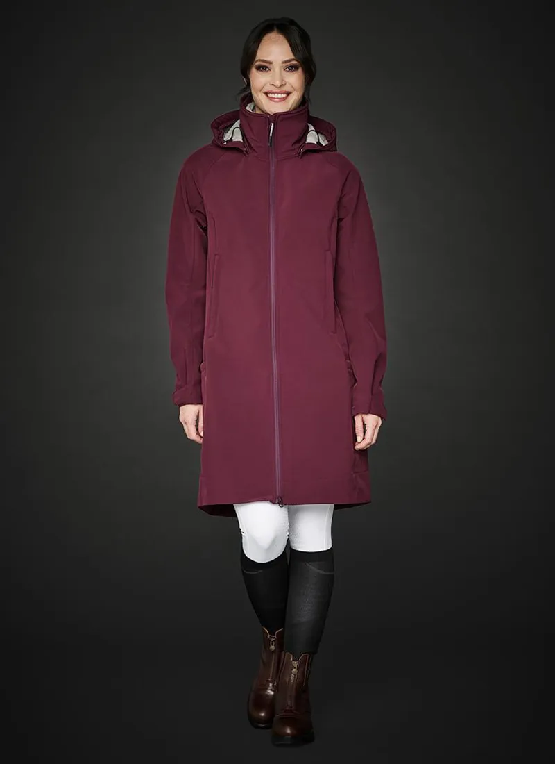 Mountain Horse Ladies Stella Softshell Waterproof Parka Burgundy-1